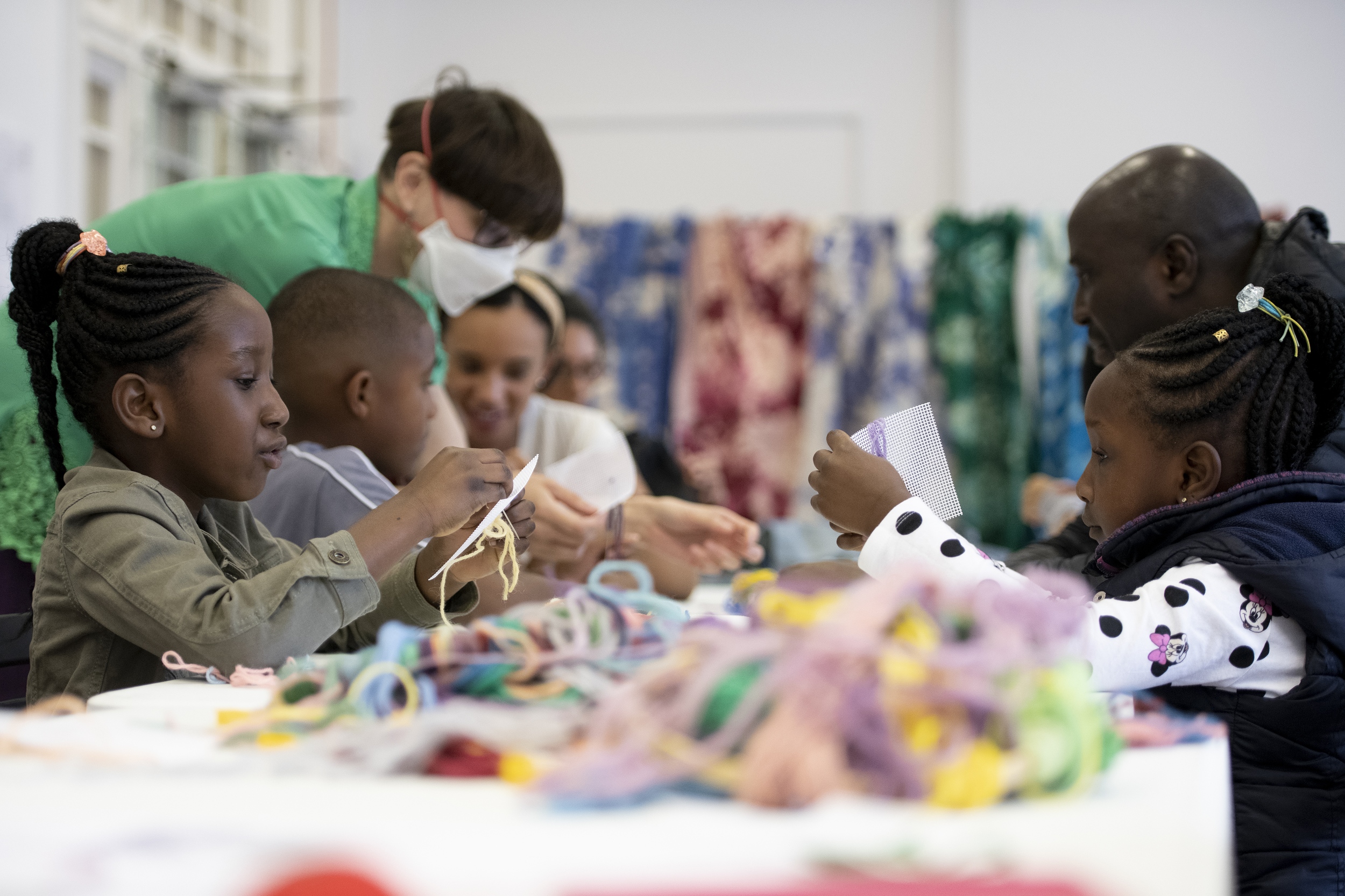 Textile workshops with Cecilia Charlton 2021 SPACE Ilford Photo David Mirzoeff